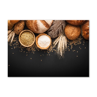 Foto en cristal de alta calidad con impresión uv horizontal Pan y trigo