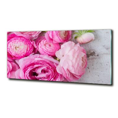 Foto en cristal de alta calidad con impresión uv horizontal Rosas silvestres