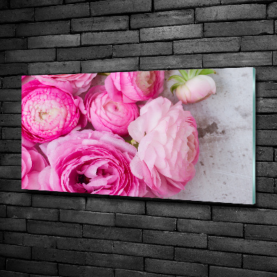 Foto en cristal de alta calidad con impresión uv horizontal Rosas silvestres