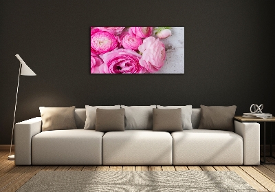 Foto en cristal de alta calidad con impresión uv horizontal Rosas silvestres