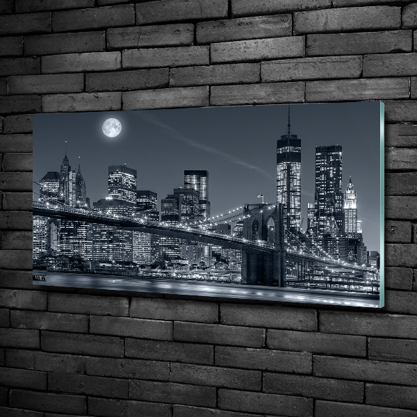 Foto en cristal de alta calidad con impresión uv horizontal Manhattan Nueva York