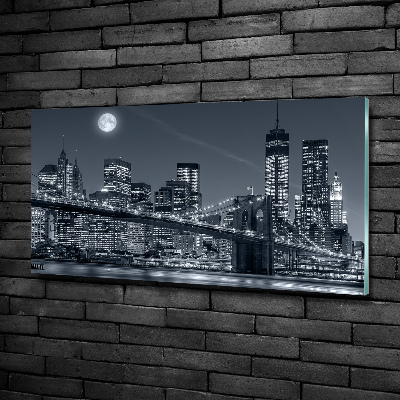 Foto en cristal de alta calidad con impresión uv horizontal Manhattan Nueva York