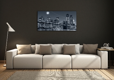 Foto en cristal de alta calidad con impresión uv horizontal Manhattan Nueva York
