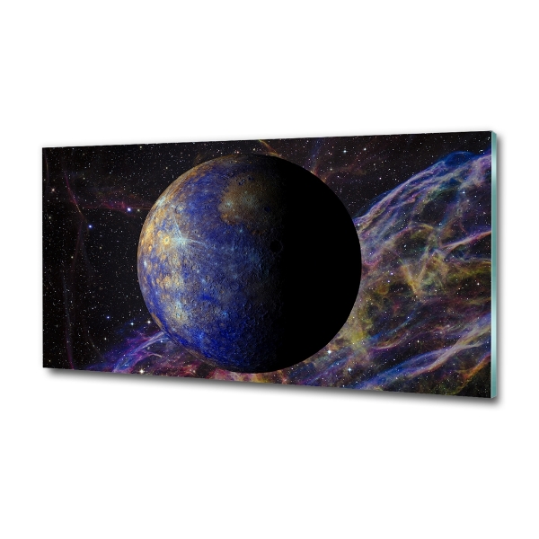 Foto en cristal de alta calidad con impresión uv horizontal Mercurio