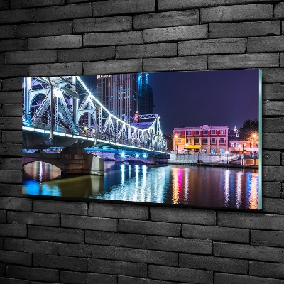 Impresión en cristal con acabado brillante horizontal Puente de Shanghái