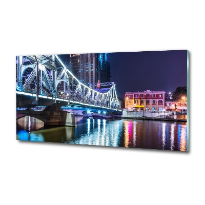 Impresión en cristal con acabado brillante horizontal Puente de Shanghái