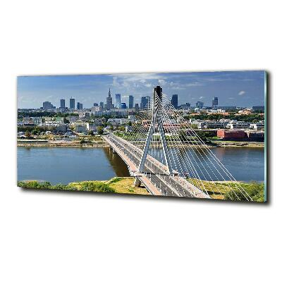 Cuadro decorativo de vidrio para salón horizontal Varsovia, Polonia