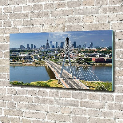 Cuadro decorativo de vidrio para salón horizontal Varsovia, Polonia
