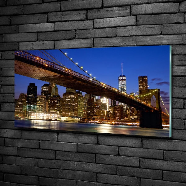 Foto en cristal de alta calidad con impresión uv horizontal Manhattan Nueva York