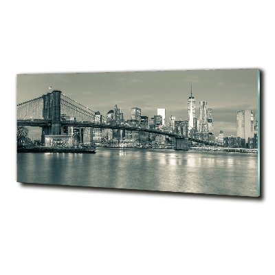 Cuadro de cristal templado moderno horizontal Manhattan Nueva York