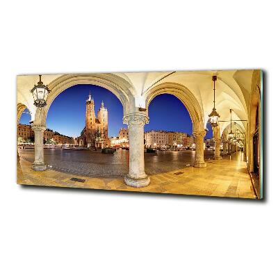 Cuadro decorativo de vidrio para salón horizontal Cracovia, Polonia