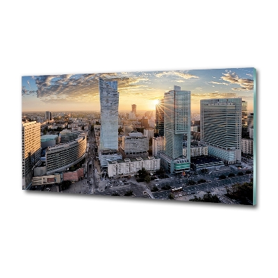 Foto en cristal de alta calidad con impresión uv horizontal Varsovia, Polonia