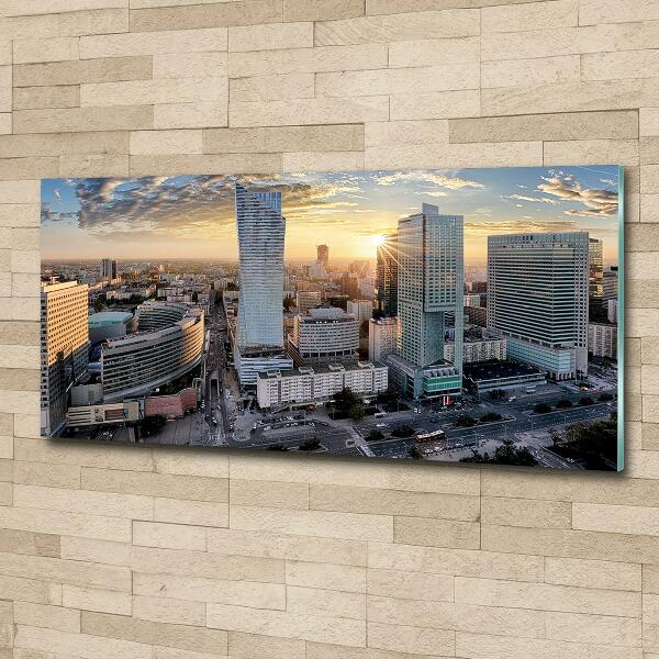 Foto en cristal de alta calidad con impresión uv horizontal Varsovia, Polonia