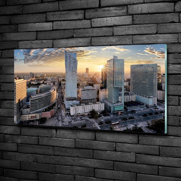 Foto en cristal de alta calidad con impresión uv horizontal Varsovia, Polonia