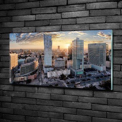 Foto en cristal de alta calidad con impresión uv horizontal Varsovia, Polonia