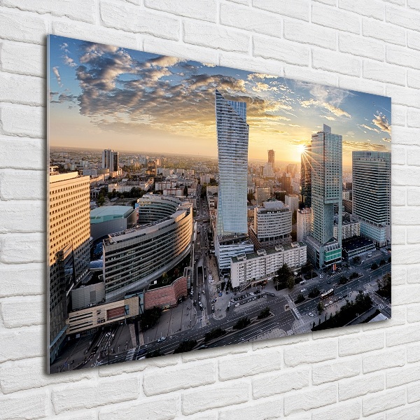 Foto en cristal de alta calidad con impresión uv horizontal Varsovia, Polonia