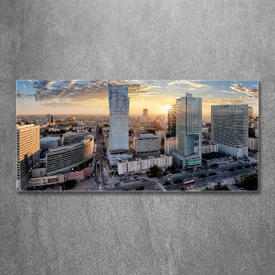 Foto en cristal de alta calidad con impresión uv horizontal Varsovia, Polonia