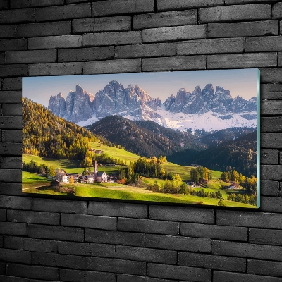 Foto obraz szkło hartowane Panorama góry