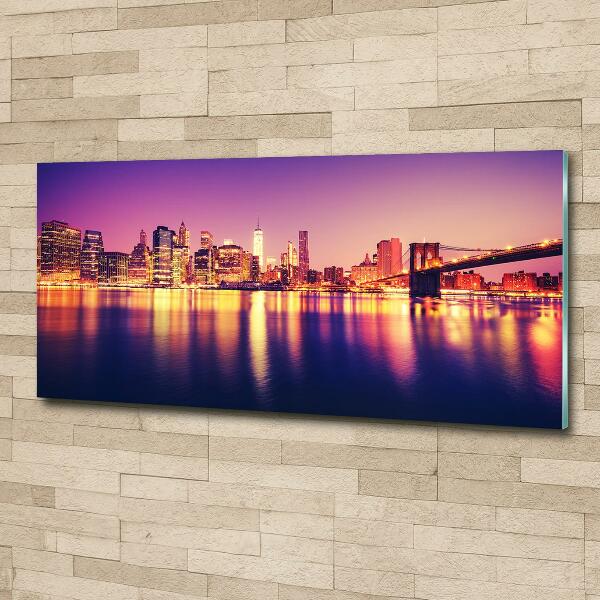 Cuadro de cristal templado moderno horizontal Manhattan Nueva York