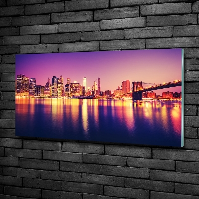 Cuadro de cristal templado moderno horizontal Manhattan Nueva York