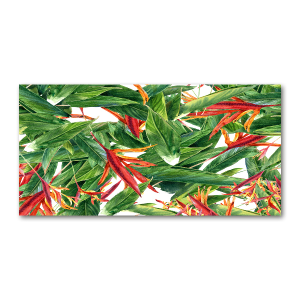 Foto en cristal de alta calidad con impresión uv horizontal Patrón floral