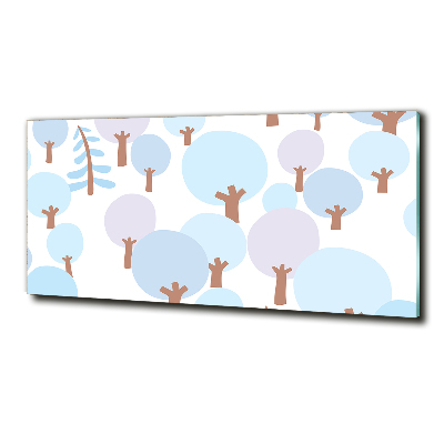 Impresión en cristal con acabado brillante horizontal Árboles coloridos