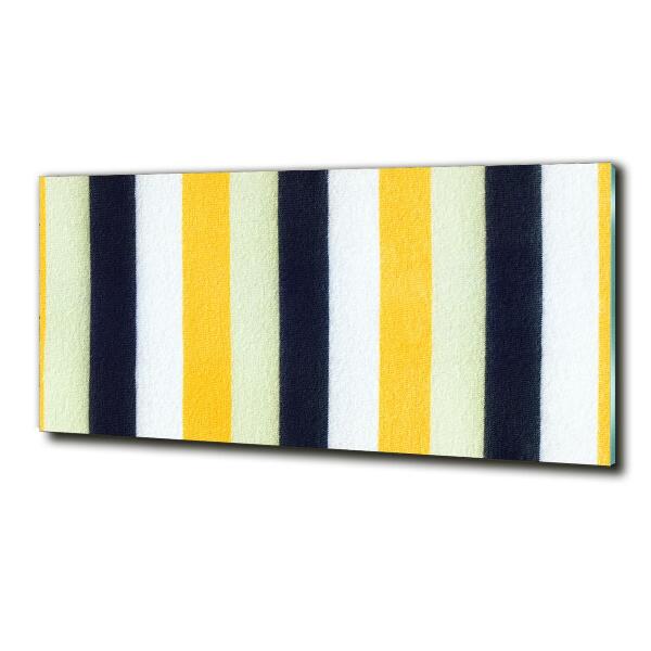 Cuadro decorativo de vidrio para salón horizontal Fondo rayado