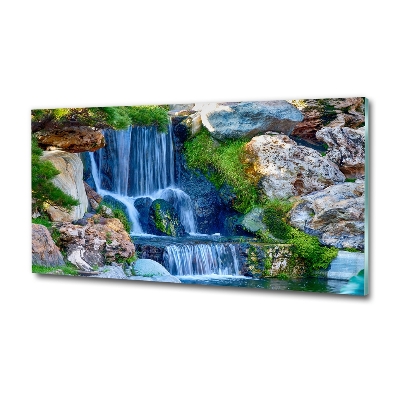 Foto en cristal de alta calidad con impresión uv horizontal Cascada
