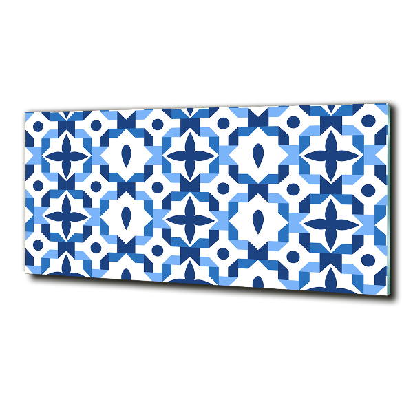 Cuadro decorativo de vidrio para salón horizontal Fondo geométrico