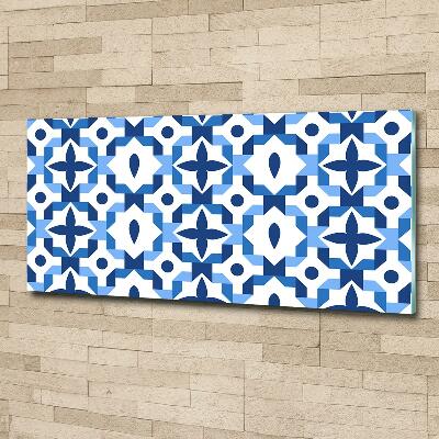 Cuadro decorativo de vidrio para salón horizontal Fondo geométrico