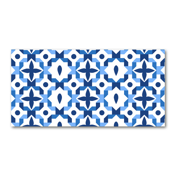 Cuadro decorativo de vidrio para salón horizontal Fondo geométrico