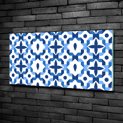 Cuadro decorativo de vidrio para salón horizontal Fondo geométrico