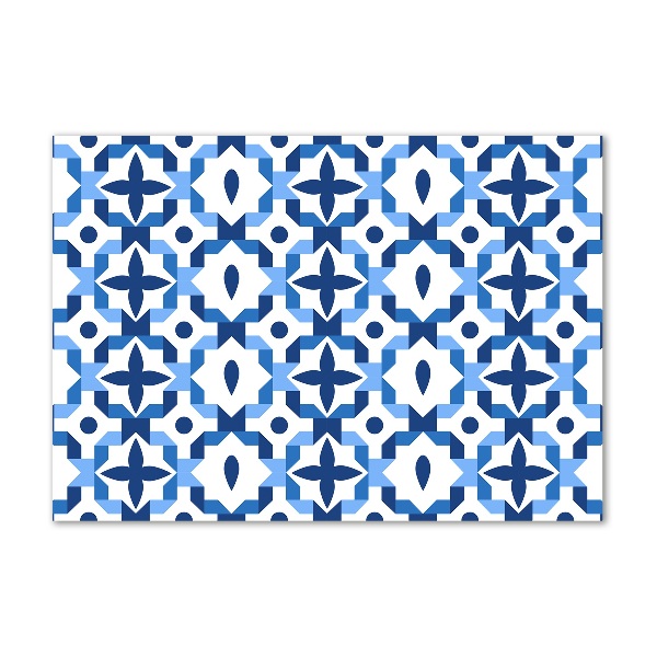 Cuadro decorativo de vidrio para salón horizontal Fondo geométrico