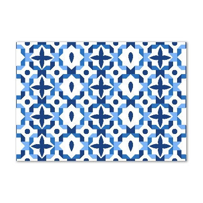 Cuadro decorativo de vidrio para salón horizontal Fondo geométrico