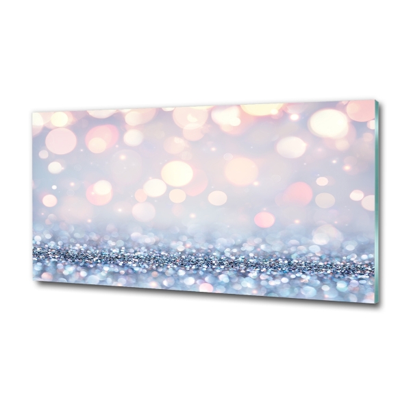 Cuadro decorativo de vidrio para salón horizontal Fondo brillante