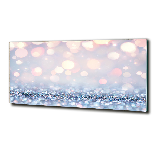 Cuadro decorativo de vidrio para salón horizontal Fondo brillante