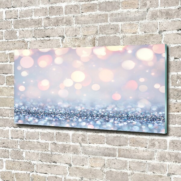 Cuadro decorativo de vidrio para salón horizontal Fondo brillante