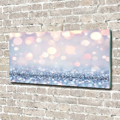 Cuadro decorativo de vidrio para salón horizontal Fondo brillante