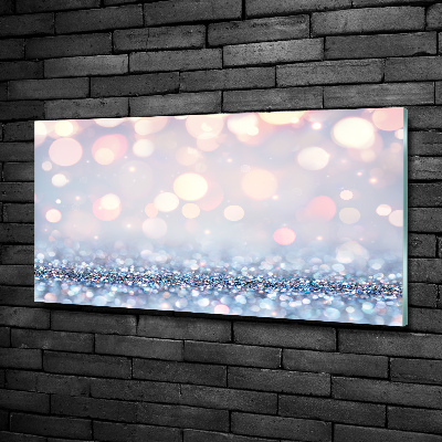 Cuadro decorativo de vidrio para salón horizontal Fondo brillante