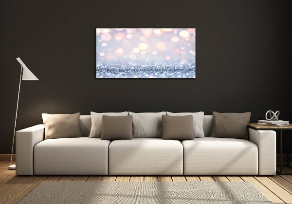 Cuadro decorativo de vidrio para salón horizontal Fondo brillante