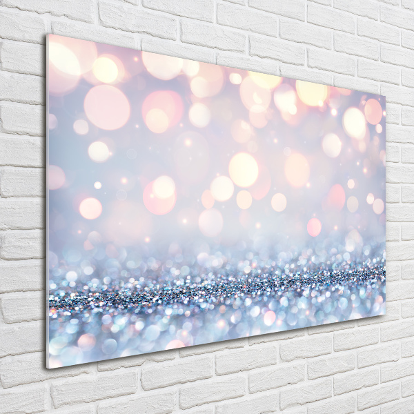 Cuadro decorativo de vidrio para salón horizontal Fondo brillante