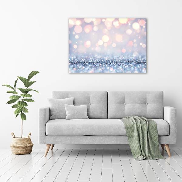 Cuadro decorativo de vidrio para salón horizontal Fondo brillante