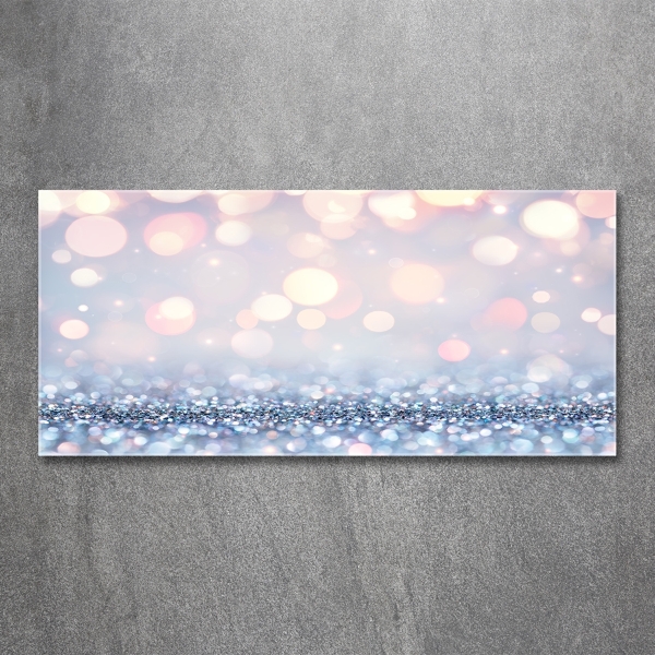 Cuadro decorativo de vidrio para salón horizontal Fondo brillante