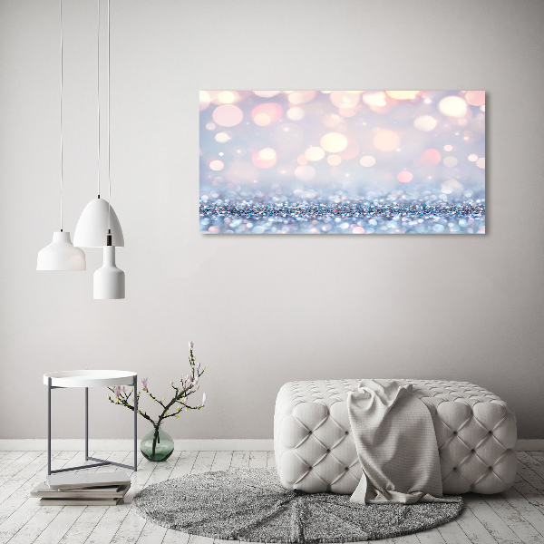 Cuadro decorativo de vidrio para salón horizontal Fondo brillante
