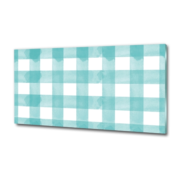 Fotoobraz na ścianę szklany Niebieska krata