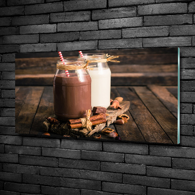 Foto en cristal de alta calidad con impresión uv horizontal Cócteles en frascos