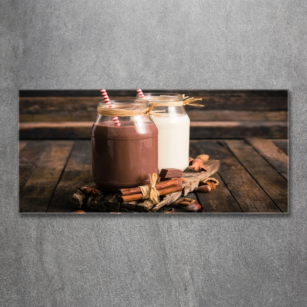 Foto en cristal de alta calidad con impresión uv horizontal Cócteles en frascos