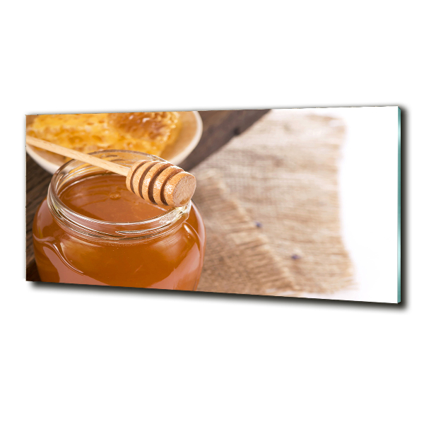 Cuadro de cristal templado moderno horizontal Miel