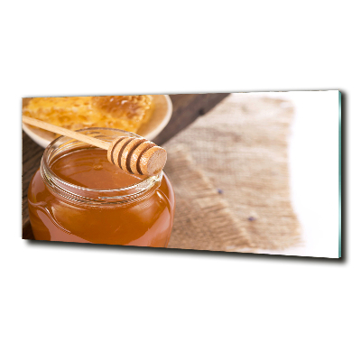 Cuadro de cristal templado moderno horizontal Miel