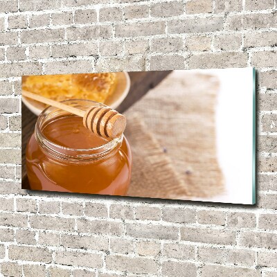 Cuadro de cristal templado moderno horizontal Miel